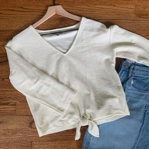 Madewell Rivet & Thread Tie Front Top XS